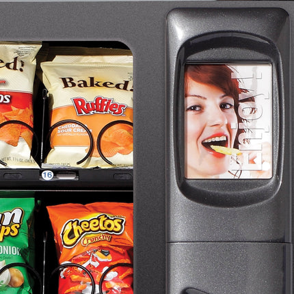 Máy bán đồ ăn vặt tự động Selectivend 26 lựa chọn có cơ chế xu và máy nhận tiền giấy