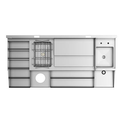 Quầy pha chế cocktail kết hợp inox Regency Spec Line 152 cm kèm giá trưng bày rượu
