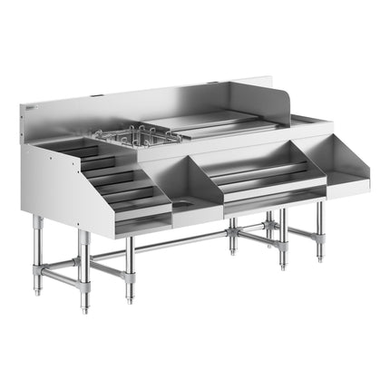 Kệ trưng bày rượu Regency dòng Spec Line 152,4 cm thép không gỉ trạm pha chế kết hợp với và tấm làm lạnh