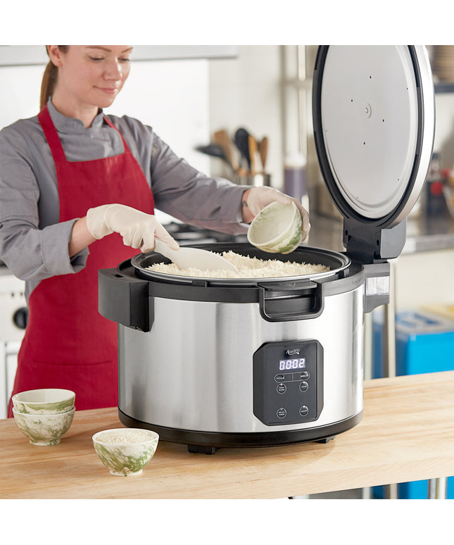 Nồi nấu và giữ ấm cơm điện số nắp bản lề Avantco RCSB90 90 chén (45 chén gạo) - 240V, 2.500W