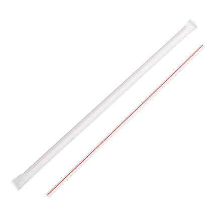 Ống hút jumbo sọc đỏ trắng có bọc Choice 26 cm - Thùng 2.000 cái