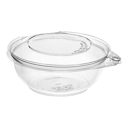 Choice TamperSafe Tô Nhựa PET Trong Suốt Chống Giả Mạo Kèm Nắp Vòm Bản Lề 24 oz 150/Thùng