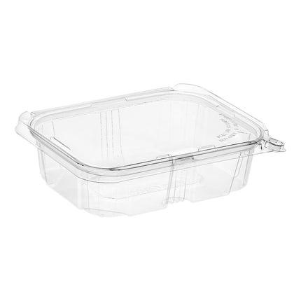 Choice TamperSafe 24 oz Hộp Nhựa PET Trong Suốt Chữ Nhật Chống Giả Mạo Có Nắp Bản Lề Phẳng 200 Cái/Thùng