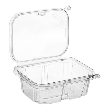 Choice TamperSafe Hộp Đựng Chữ Nhật 32 oz Nhựa PET Trong Suốt Chống Giả Mạo, Có Niêm Phong An Toàn Kèm Nắp Phẳng Gập - 2