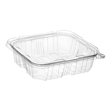 Choice TamperSafe Hộp Chữ Nhật Nhựa PET Trong Suốt Chống Giả Mạo Có Nắp Bản Lề Phẳng 48 oz 200 Cái/Thùng
