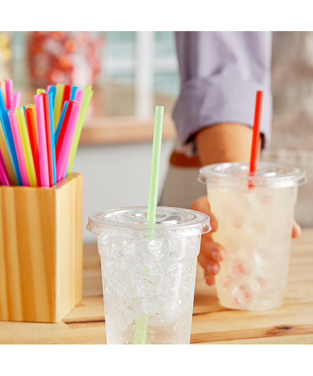Ống hút soda jumbo neon không bọc Choice 19,7 cm - Thùng 10.000 cái