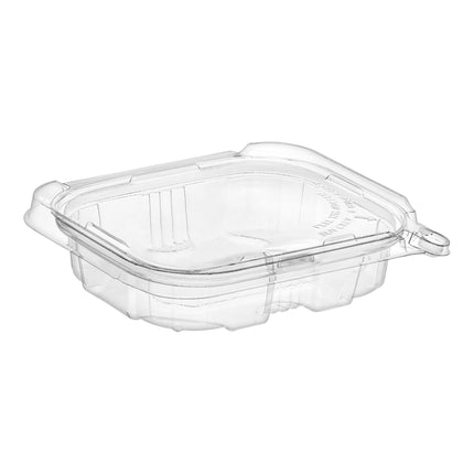Choice TamperSafe 8 oz Hộp Nhựa PET Trong Suốt Chữ Nhật Chống Giả Mạo Kèm Nắp Phẳng Bản Lề 200 Cái/Thùng