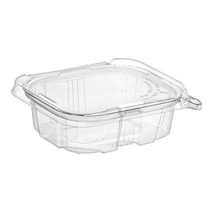 Choice TamperSafe 12 oz Hộp Nhựa PET Trong Suốt Chữ Nhật Chống Giả Mạo Có Nắp Bản Lề Phẳng 200 Cái/Thùng