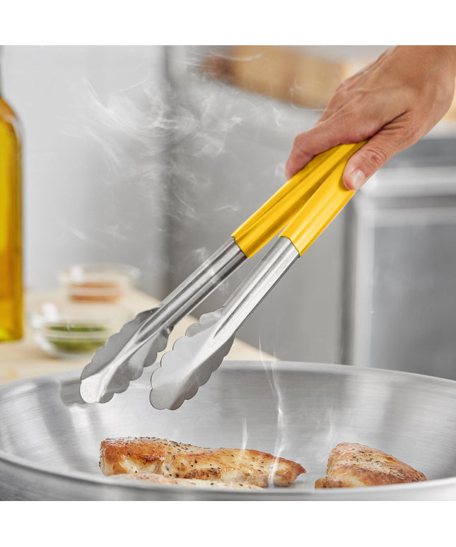 Kẹp gắp inox Fourté 30 cm tay cầm phủ vàng có khía