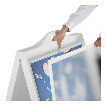 Bảng hiệu chữ A khung trắng MT Displays Street SignPro kèm nắp nhựa bảo vệ 61 x 91 cm (UPSP110024X2000)