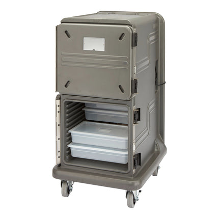 Xe giữ nhiệt vận chuyển khay thực phẩm cao 2 khoang lạnh chủ động kèm gói an ninh Cambro Pro Cart Ultra PCU1600CCSP615 m