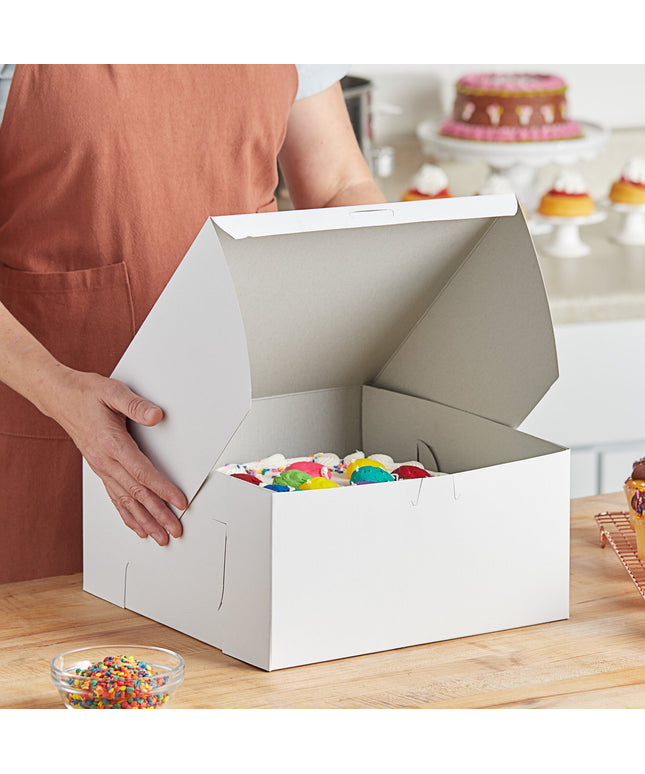 Hộp bánh màu trắng tùy chỉnh Baker's Lane 30,5 x 30,5 x 15,2 cm - Thùng 50 cái