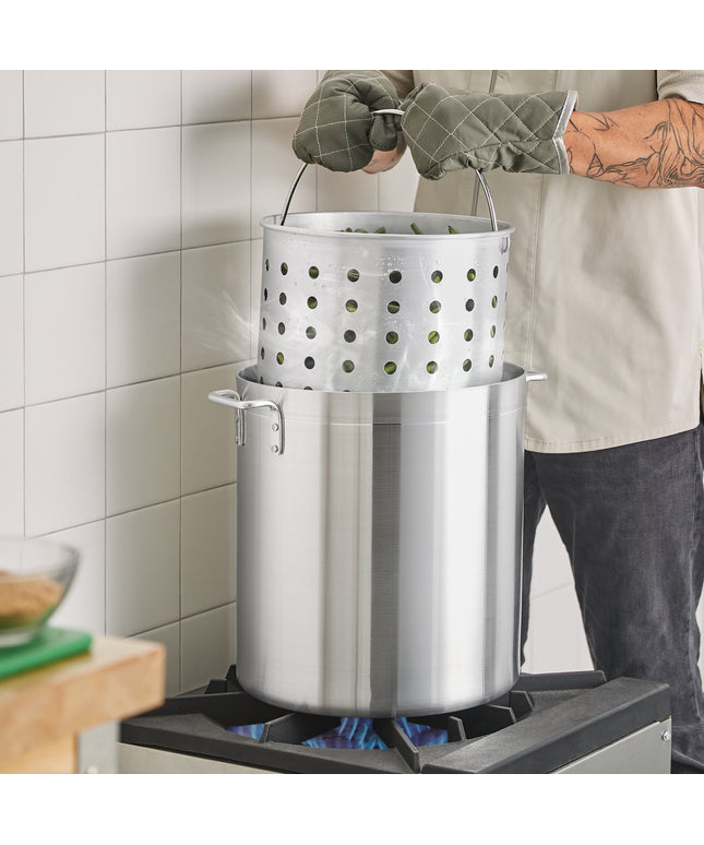 Nồi nấu nước dùng nhôm tiêu chuẩn Choice 38 lít kèm giỏ hấp và nắp