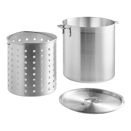 Nồi nấu nước dùng nhôm tiêu chuẩn Choice 38 lít kèm giỏ hấp và nắp
