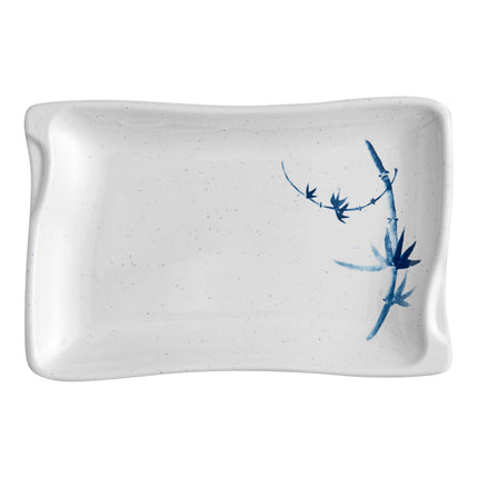 Đồ dùng melamine phong cách Á Đông Acopa Biru 21,6 cm x 14,3 cm chữ nhật melamine đĩa - Thùng 12 cái