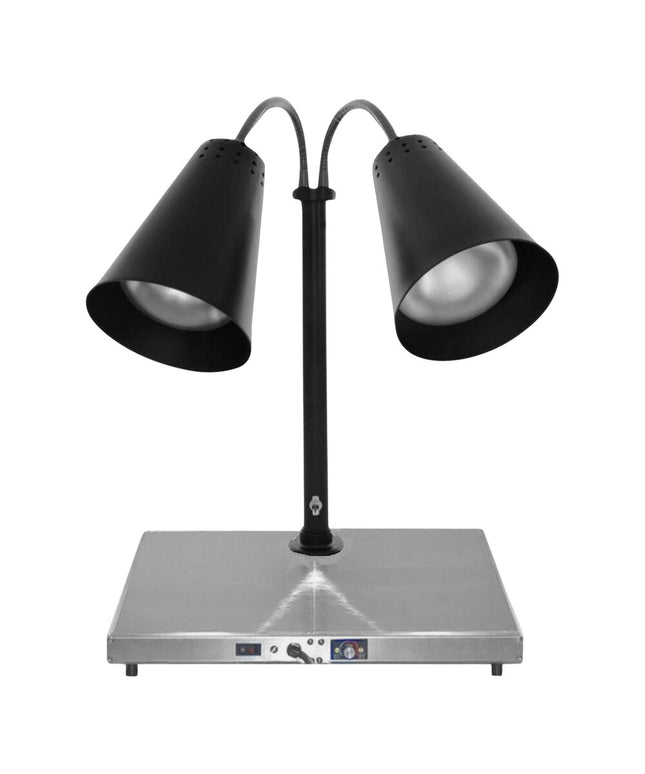 Trạm cắt thịt Hanson Heat Lamps DLM-900-HB-2024-ST-BK-120V Streamline cắt thịt trạm đen 900-Style Adjustable kép Bulb He