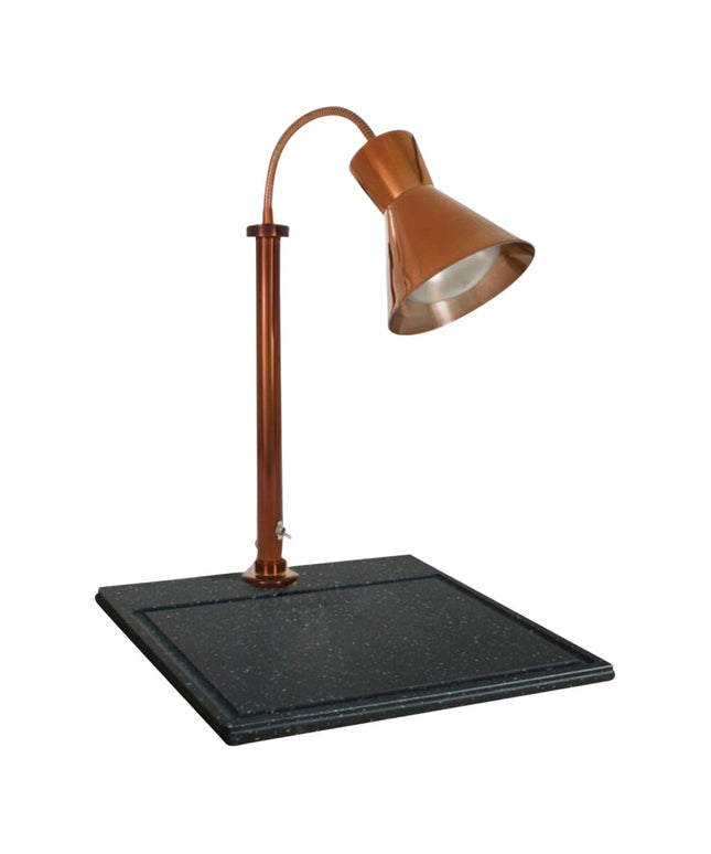 Trạm cắt thịt đèn sưởi một bóng kiểu 300 đế đá granite tổng hợp Hanson Heat Lamps SLM-300-BB-ST-SC-120V - Màu đồng khói,