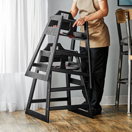 Ghế ăn trẻ em bằng gỗ chuẩn màu đen Lancaster Table & Seating - Chưa lắp ráp
