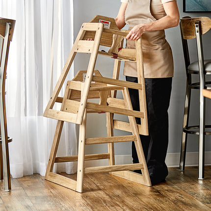 Ghế ăn cao trẻ em gỗ Lancaster Table & Seating chiều cao tiêu chuẩn màu gỗ tự nhiên - Chưa lắp ráp