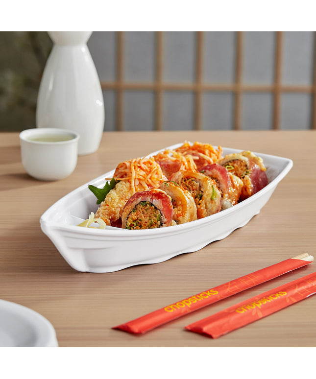 Thuyền sushi melamine Emperor's Select 30 x 14 cm màu trắng - Thùng 12 cái