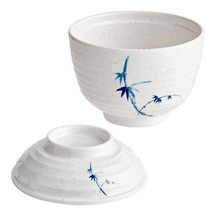 Tô súp miso melamine Acopa Biru tròn 266 ml kèm nắp - Thùng 12 cái