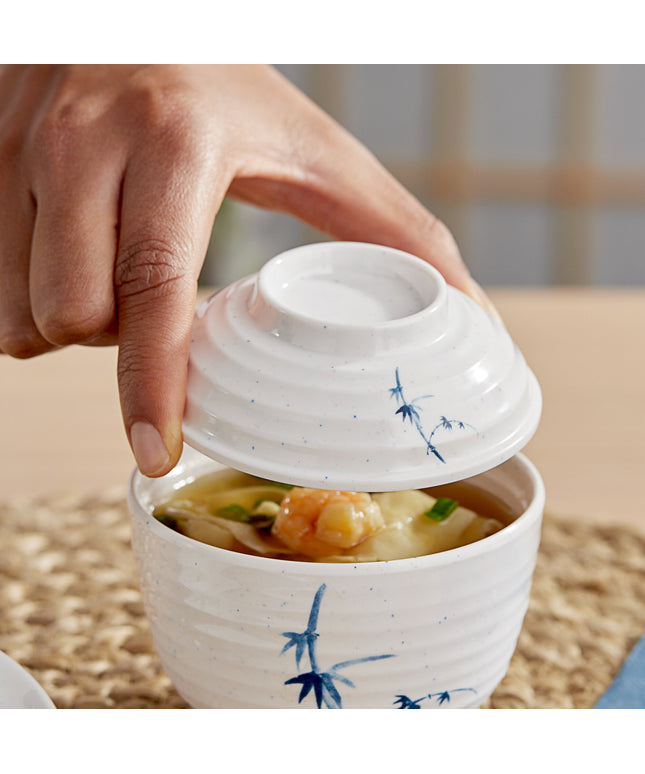 Nắp tô miso melamine Acopa Biru cho tô tròn 266 ml - Thùng 12 cái