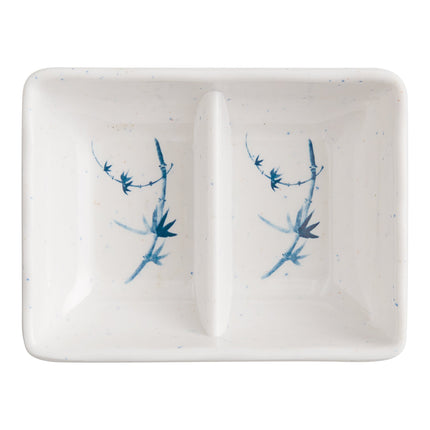 Đĩa nước chấm chia ngăn chữ nhật melamine Acopa Biru 59 ml - Thùng 24 cái