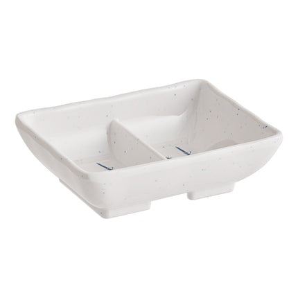 Đĩa nước chấm chia ngăn chữ nhật melamine Acopa Biru 59 ml - Thùng 24 cái