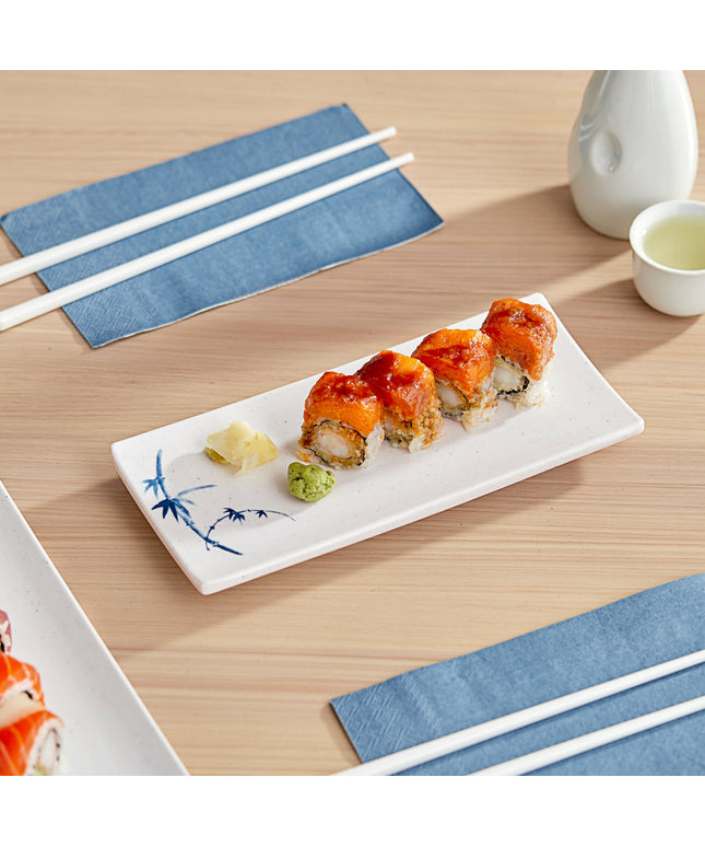 Đĩa melamine chữ nhật Acopa Biru 23,5 x 10,5 cm - Thùng 12 cái