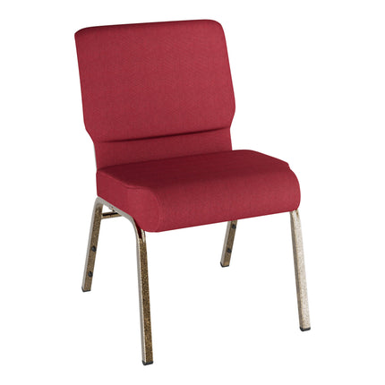 Ghế nhà thờ Lancaster Table & Seating 53 cm màu vân vàng bọc vải đỏ burgundy