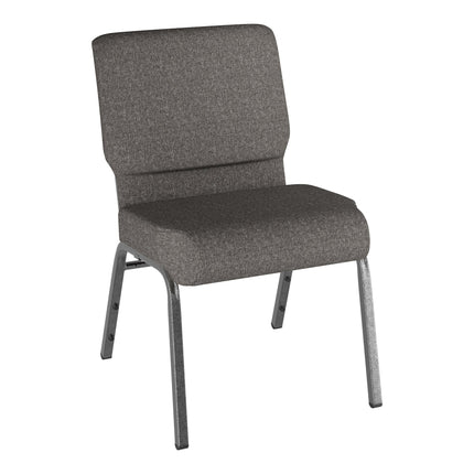 Ghế nhà thờ Lancaster Table & Seating 53 cm khung vân bạc bọc vải xám