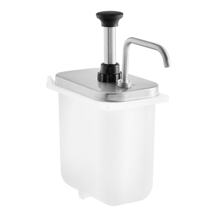 Bình phân phối gia vị ServSense hũ nhựa 1,9 lít kèm vòi bơm inox