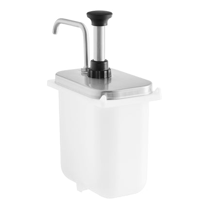 Bình phân phối gia vị ServSense hũ nhựa 1,9 lít kèm vòi bơm inox