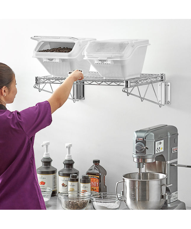 Bộ kệ gắn tường thùng đựng nguyên liệu Baker's Lane 46 x 61 cm kèm 2 thùng kẹp gài