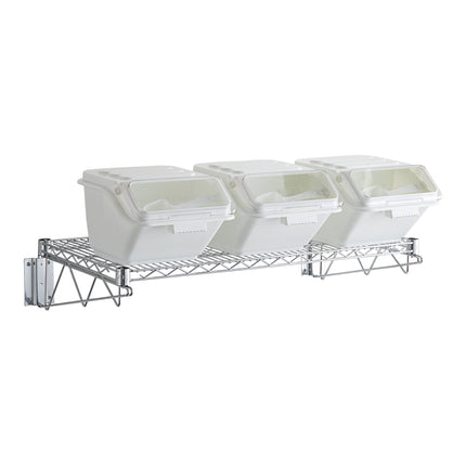 Bộ kệ gắn tường thùng đựng nguyên liệu Baker's Lane 46 x 91 cm kèm 3 thùng kẹp gài