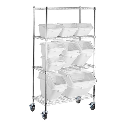 Bộ kệ thùng đựng nguyên liệu Baker's Lane 46 x 91 cm kèm 9 thùng kẹp gài