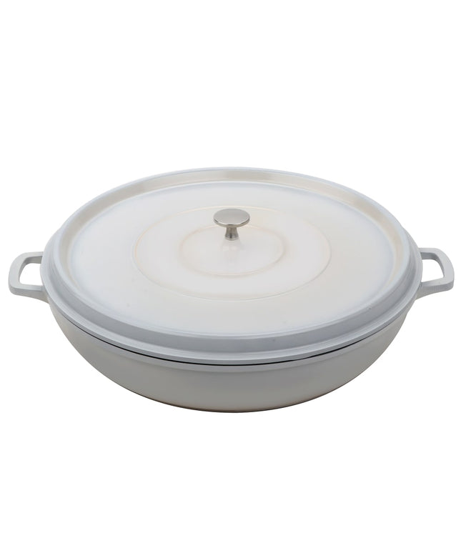 Chảo Om GET CA-005-AWH/BK/CC 2.8 lít Nhôm Phủ Gốm Trắng Cổ