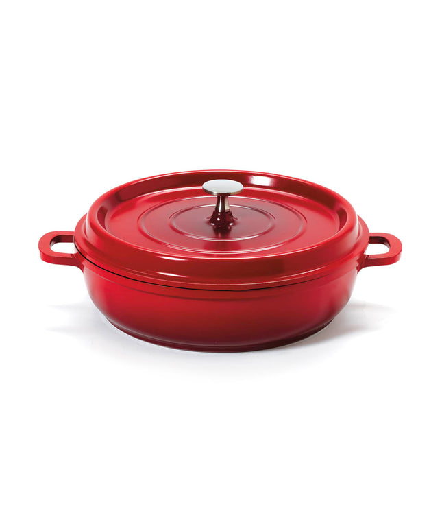 Chảo Om GET CA-005-R/BK/CC 2.8 lít Nhôm Phủ Gốm Đỏ