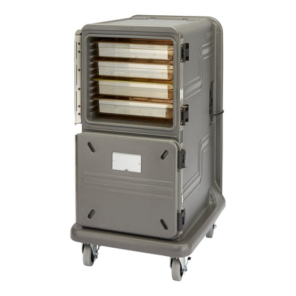 Xe giữ nhiệt vận chuyển khay thực phẩm cao 2 khoang nóng chủ động kèm gói an ninh Cambro Pro Cart Ultra PCU1600HHSP615 m