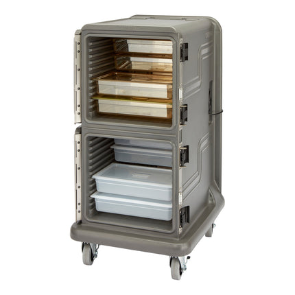 Xe giữ nhiệt vận chuyển khay thực phẩm cao 2 khoang (1 nóng chủ động / 1 thụ động) kèm gói an ninh Cambro Pro Cart Ultra
