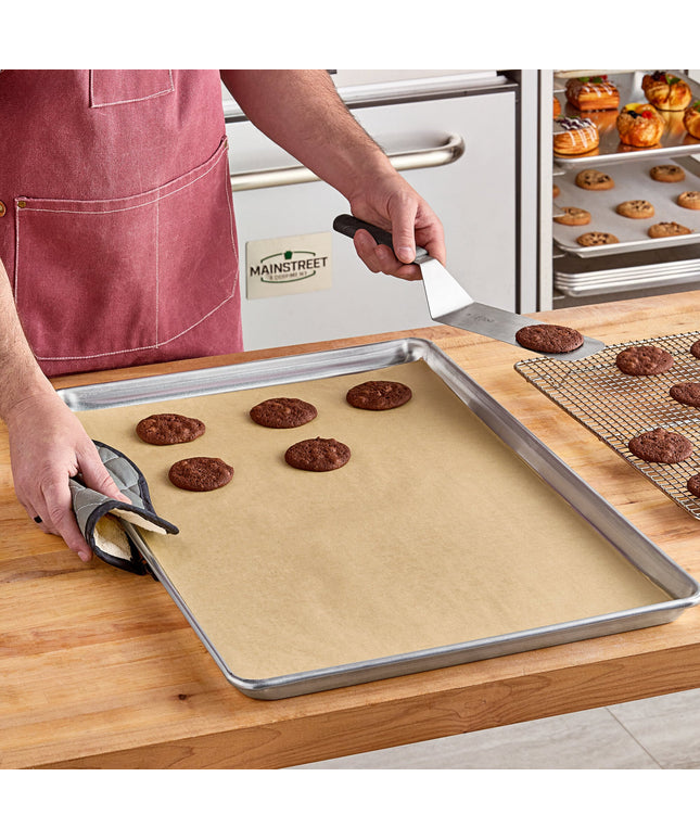 Vật tư đóng gói bánh Baker's Lane 40,6 cm x 61 cm cỡ đầy đủ Unbleached Quilon® Coated Parchment giấy Bun / khay nướng Li