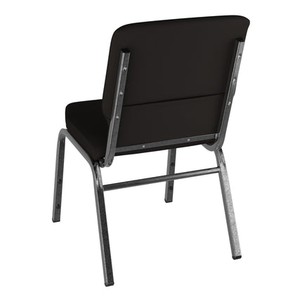 Ghế tiệc Lancaster Table & Seating 47 cm vân bạc ghế nhà thờ với đen vải