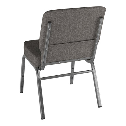 Ghế nhà thờ Lancaster Table & Seating 53 cm khung vân bạc bọc vải xám