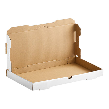 Hộp bánh giấy sóng trơn trắng Choice 41 x 20 x 4 cm - Bó 50 cái