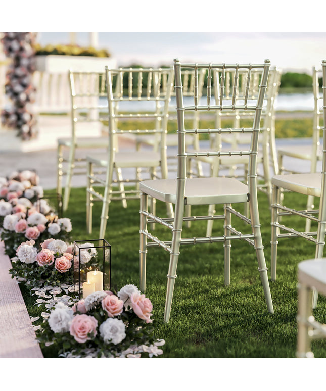 Ghế Chiavari resin gia cố thép bền chắc Lancaster Table & Seating màu champagne