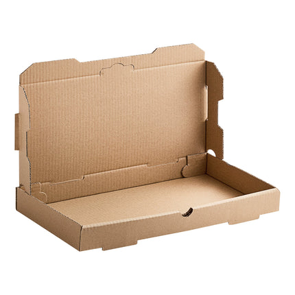 Hộp bánh mì dẹt Choice giấy sóng kraft trơn 36 x 18 x 3,8 cm - Bó 50 cái