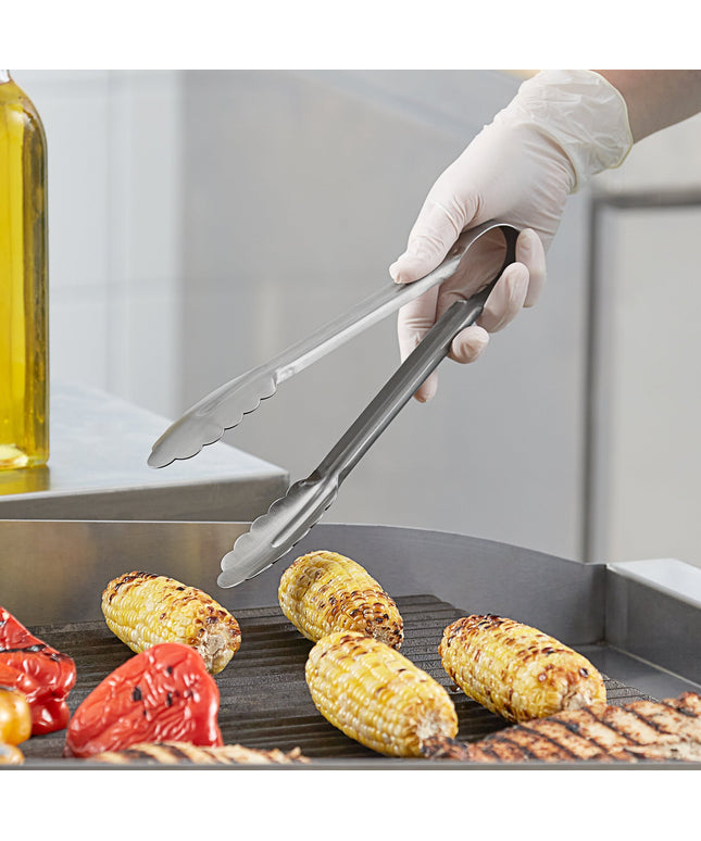 Kẹp phục vụ Choice 24 cm thép không gỉ loại nặng một mảnh mép sò điệp