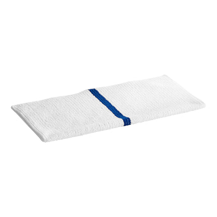 Khăn lau / Khăn bar microfiber sọc màu xanh dương trắng Lavex 38,1 x 38,1 cm - Thùng 12 cái