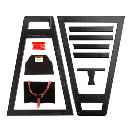 Ghế bar cao bằng gỗ Lancaster Table & Seating hoàn thiện màu đen - Chưa lắp ráp