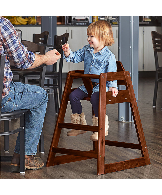 Ghế ăn trẻ em bằng gỗ Lancaster Table & Seating hoàn thiện nâu đậm (chưa lắp)